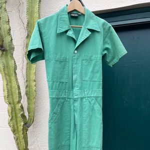 Big Bud Press Short Sleeve Jumpsuit Green Small